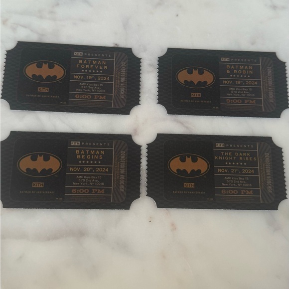 KITH X BATMAN FOREVER Collectors AMC Ticket Stub 11/19 - Picture 2 of 7